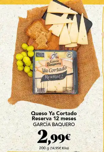 Gadis Queso Ya Cortado Reserva 12 Meses García Baquero 200g oferta