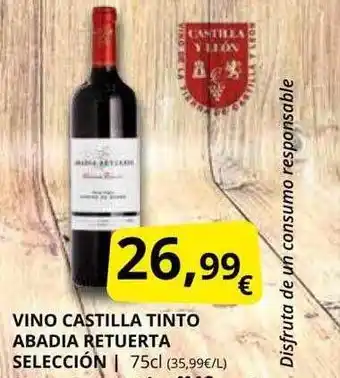 Supermercados MAS Vino castilla tinto abadia retuerta selección oferta