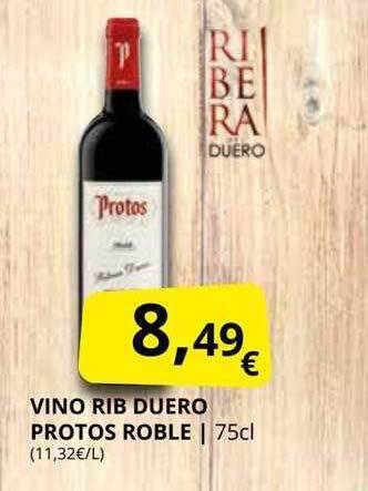 Supermercados MAS Vino rib duero protos roble oferta