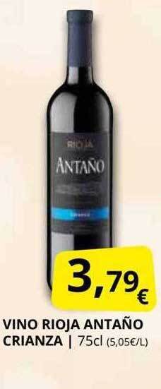 Supermercados MAS Vino rioja antaño crianza oferta