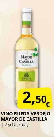 Supermercados MAS Vino rueda verdejo mayor de castilla oferta