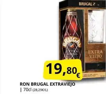 Supermercados MAS Ron brugal extraviejo oferta