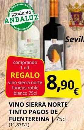 Supermercados MAS Vino sierra norte tinto pagos de fuentereina oferta