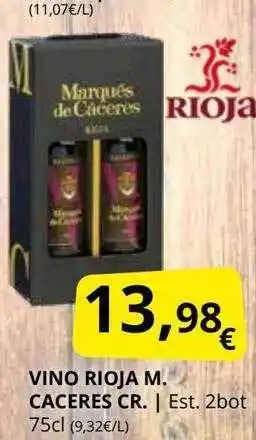 Supermercados MAS Vino rioja m. caceres cr. oferta