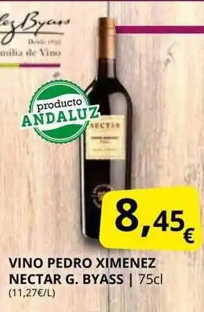 Supermercados MAS Vino pedro ximenez nectar g. byass oferta