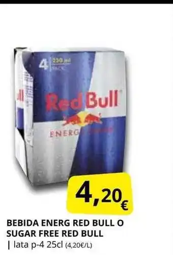 Supermercados MAS Bebida energ red bull o sugar free red bull oferta