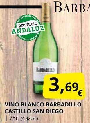 Supermercados MAS Vino blanco barbadillo castillo san diego oferta