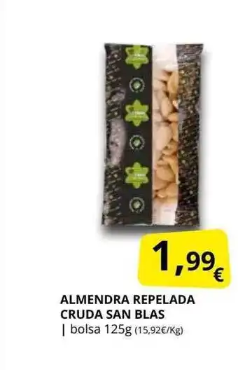 Supermercados MAS Almendra repelada cruda san blas oferta