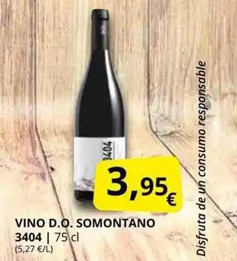 Supermercados MAS Vino d.o. somontano 3404 oferta