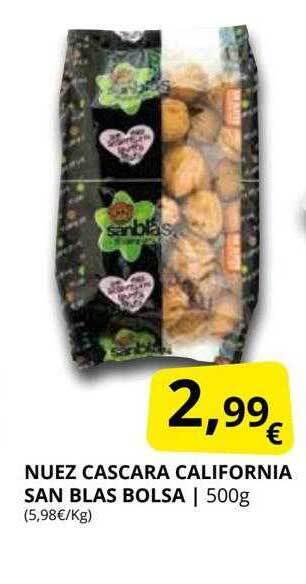 Supermercados MAS Nuez cascara california san blas bolsa oferta