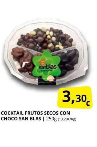 Supermercados MAS Cocktail frutos secos con choco san blas oferta