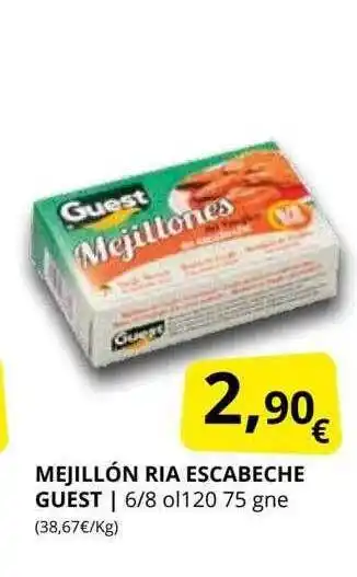 Supermercados MAS Mejillón ria escabeche guest oferta