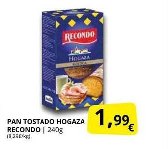 Supermercados MAS Pan tostado hogaza recondo oferta