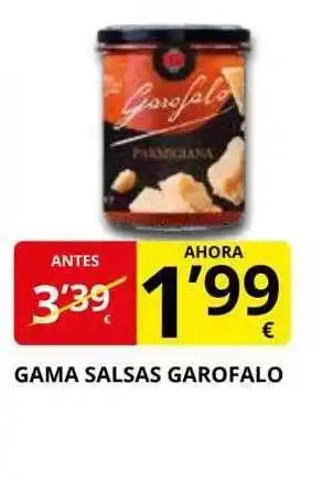Supermercados MAS Gama salsa garofalo oferta