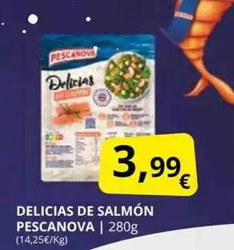 Supermercados MAS Delicias de salmón pescanova oferta