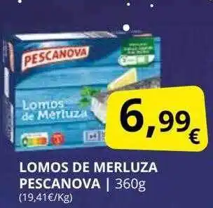 Supermercados MAS Lomos de merluza pescanova oferta