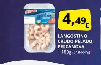 Supermercados MAS Langostino crudo pelado pescanova oferta
