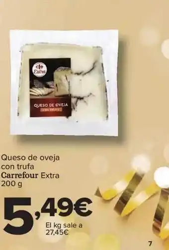 Carrefour Queso de oveja con trufa carrefour extra oferta