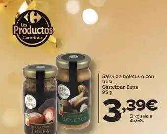 Carrefour Salsa de boletus o con trufa carrefour extra oferta
