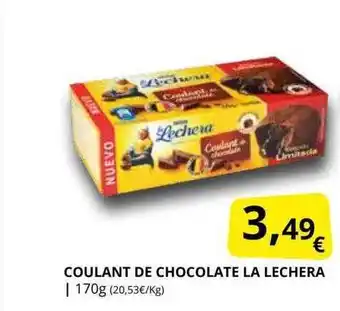 Supermercados MAS Coulant de chocolate la lechera oferta