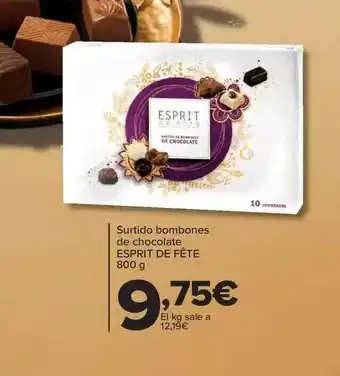 Carrefour Surtido bombones de chocolate esprit de fête oferta