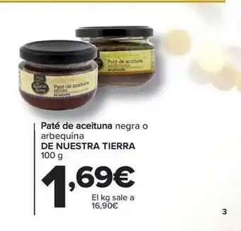 Carrefour Paté de aceituna negra o arbequina de nuestra tierra oferta