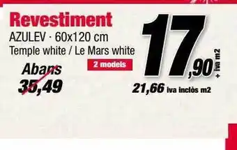 Ferrolan Revestiment azulev 60x120 cm temple white le mars white oferta