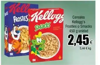 FROIZ Cereales kellogg's frosties o smacks oferta