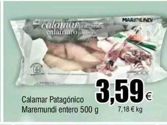 FROIZ Calamar patagónico maremundi entero oferta