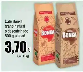 FROIZ Café bonka grano natural o descafeinado oferta