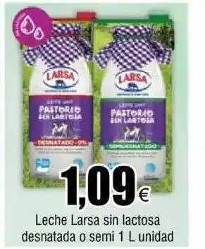 FROIZ Leche larsa sin lactosa desnatado o semi oferta
