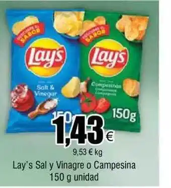 FROIZ Lay's sal y vinagre o campesina oferta