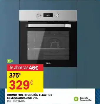 Leroy Merlin Horno multifunción teka hcb 6646 ss aqualisis 71l oferta
