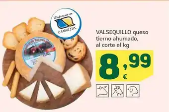 HiperDino Valsequillo queso tierno ahumado al corte el kg oferta