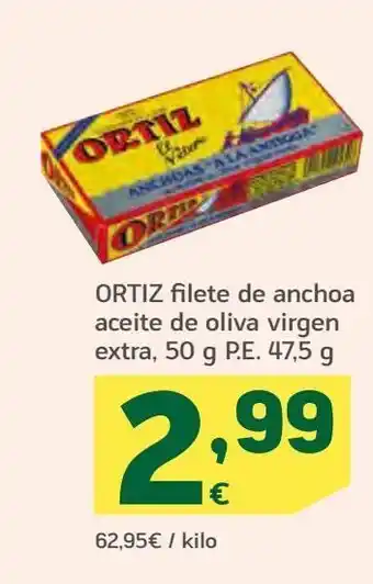 HiperDino Ortiz filete de anchoa aceite de oliva virgen extra oferta