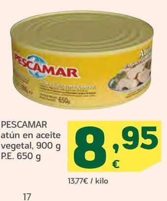 HiperDino Pescamar atún en aceite vegetal oferta