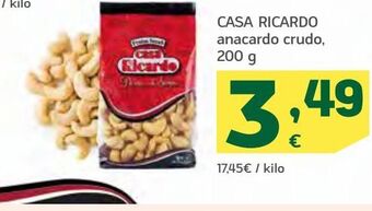HiperDino Casa ricardo anacardo crudo oferta
