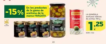 HiperDino La española aceitunas rellenas de anchoas oferta