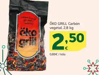 HiperDino Öko grill carbón vegetal 2,8 kg oferta
