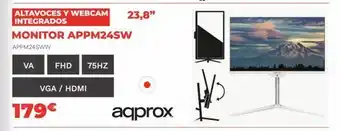 Computer Store Altavoces y webcam integrados monitor appm24sw appm24sww va fhd 75hz vga / hdmi 179€ 23,8" aqprox oferta
