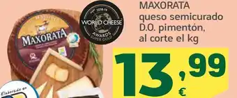 HiperDino Maxorata queso semicurado d.o pimentón al corte al kg oferta