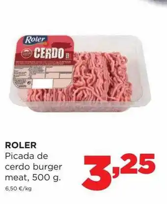 Alimerka Roler picada de cerdo burger meat oferta
