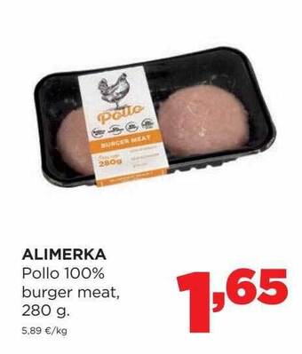 Alimerka Alimerka pollo 100% burger meat oferta