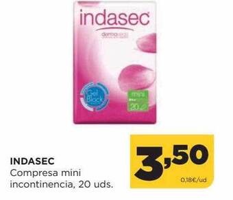 Alimerka Indasec compresa mini incontinencia oferta