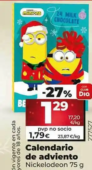 Dia Calendario de adviento nickelodeon oferta