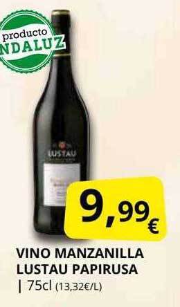 Supermercados MAS Vino manzanilla lustau papirusa oferta