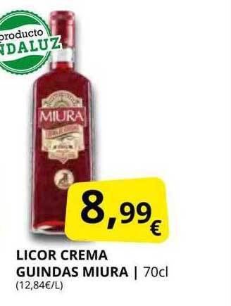 Supermercados MAS Licor crema guindas miura oferta