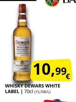 Supermercados MAS Whisky dewars white label oferta