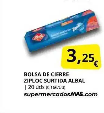 Supermercados MAS Bolsa de cierre ziploc surtida albal oferta