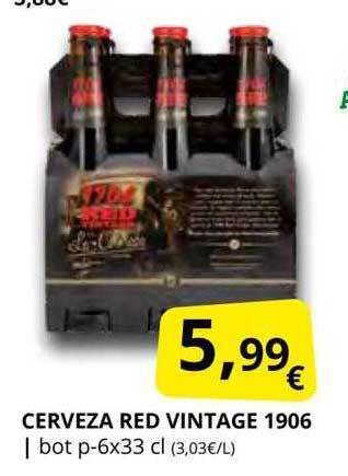 Supermercados MAS Cerveza red vintage 1906 oferta